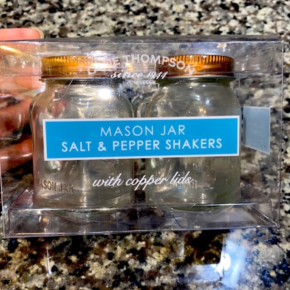 NEW Olde Thompson Mason Jar Salt and Pepper Shaker Set, Copper Lids - Picture 1 of 3